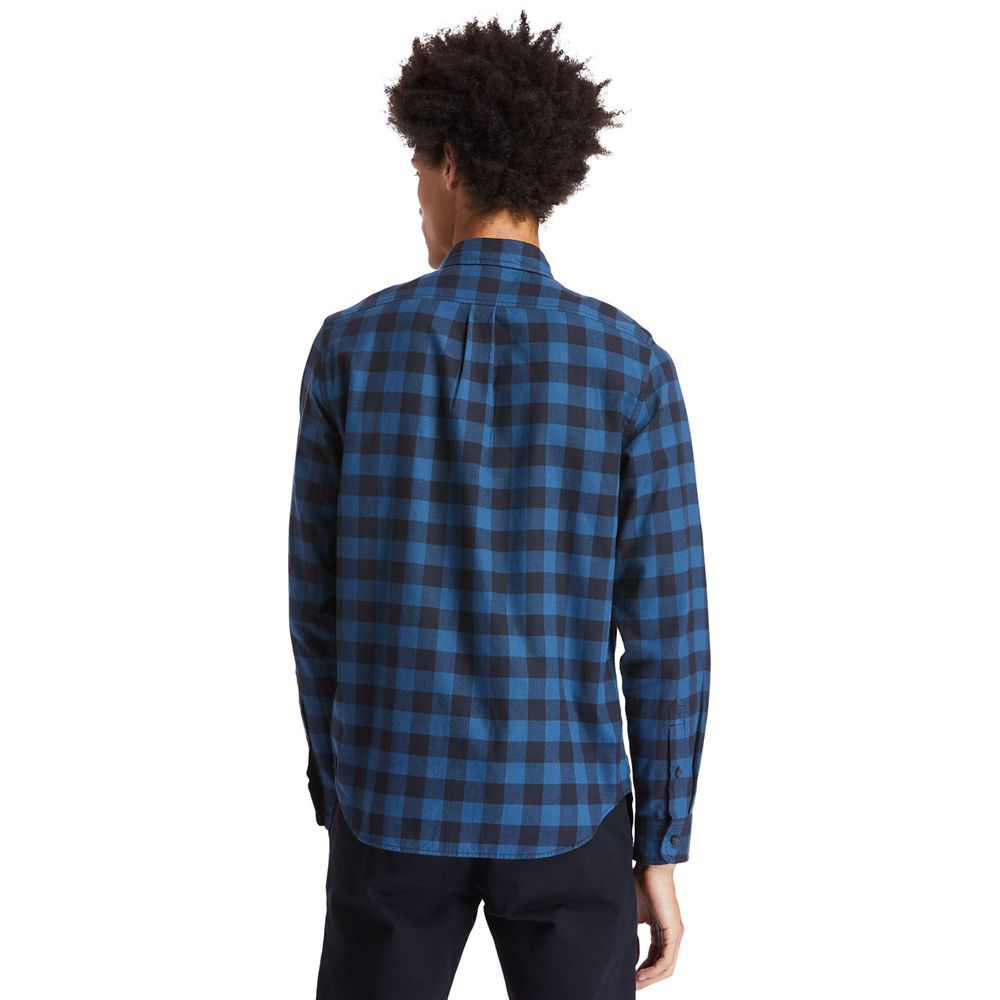 Camasi Timberland Barbati Bleumarin - Nashua River Long-Sleeve Flannel Check - Romania - PNXJHM602